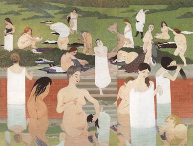 Felix  Vallotton Bathing on a Summer Evening (mk19) oil painting image